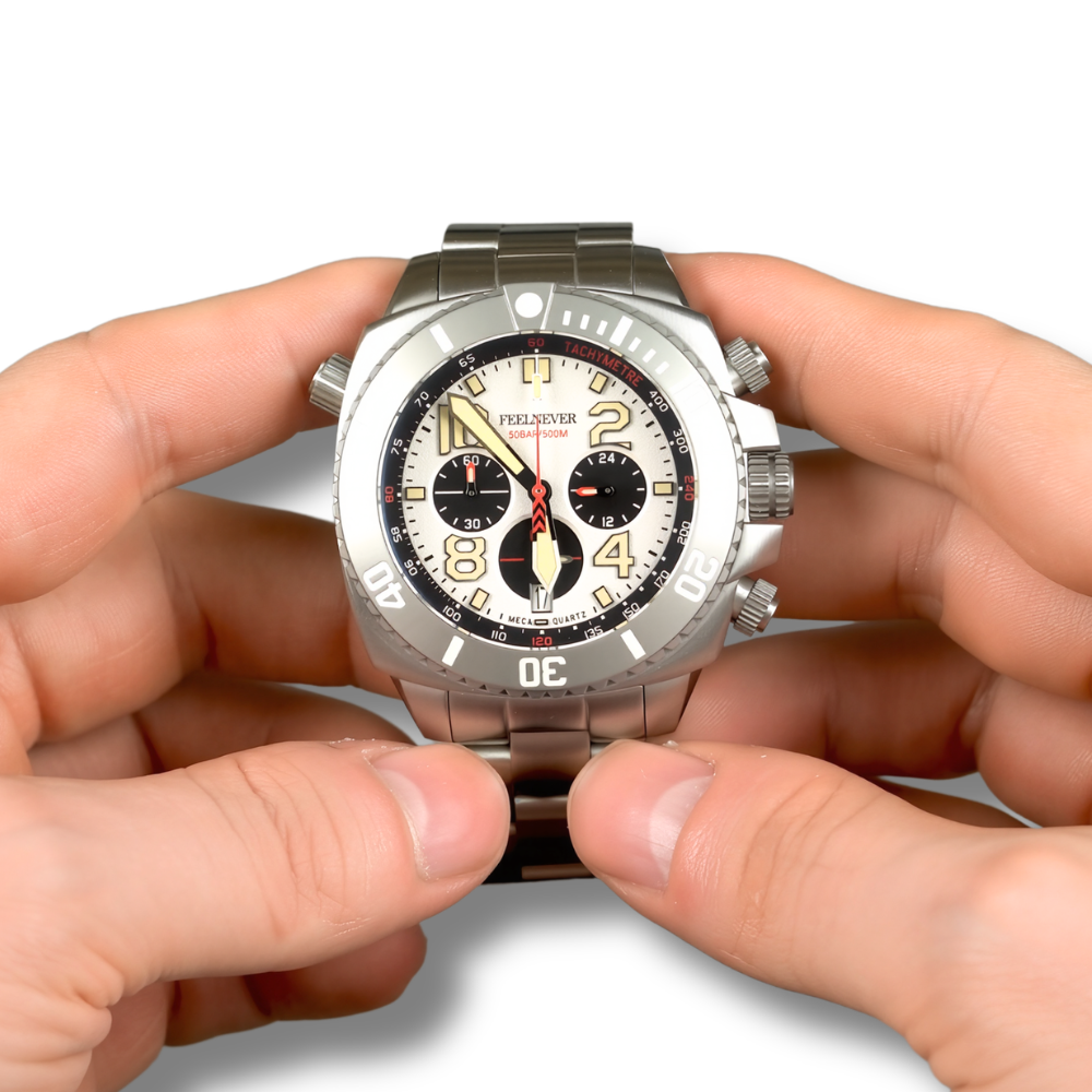 Chronograph Dive Watch — AbyssForce 500M Meca-Quartz (Seiko VK63)