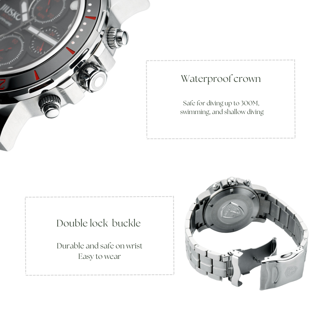 AbyssChrono 300M Titanium Dive Chronograph - Seiko VK63 43mm