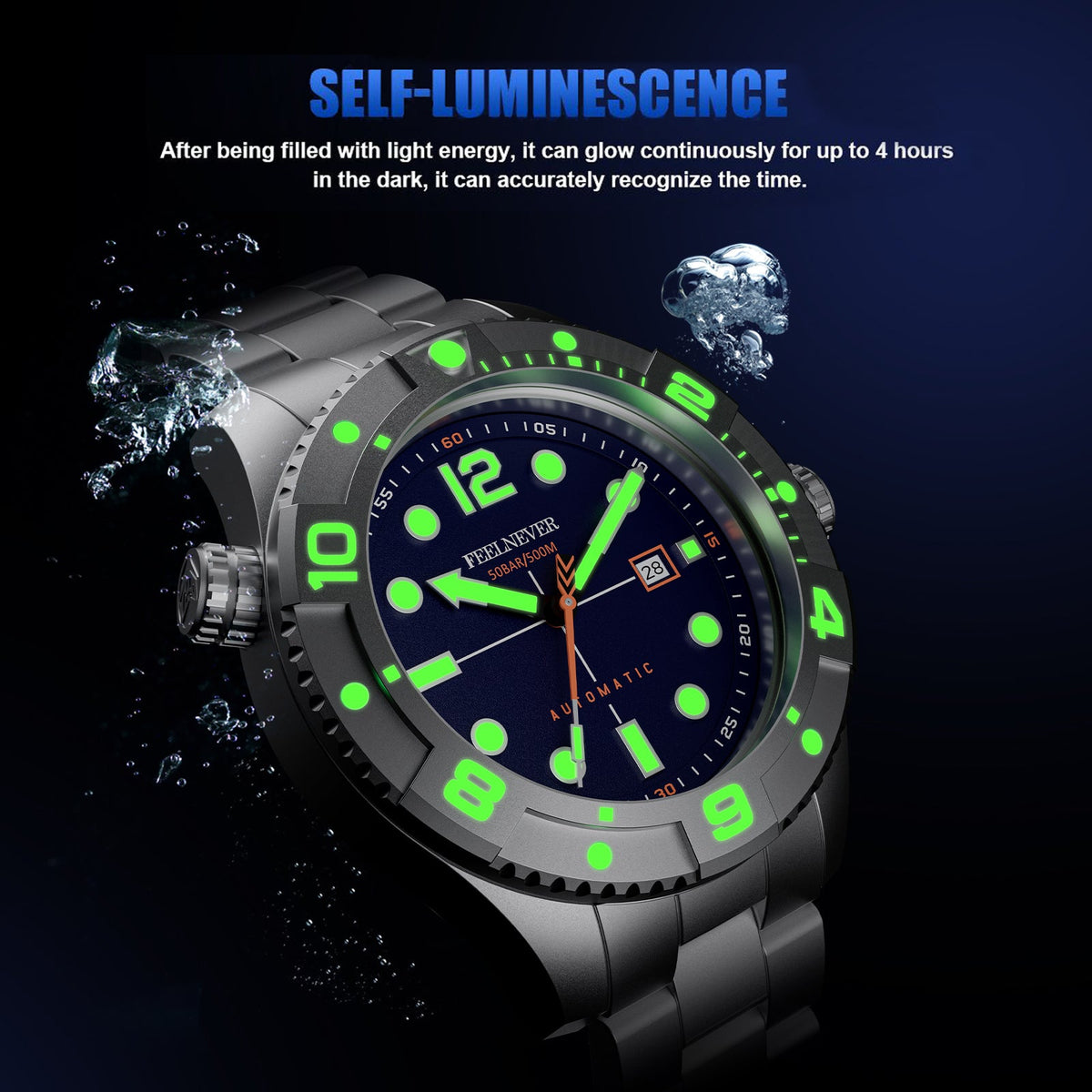AbyssHeritage 500M Heavy Duty Mechanical Dive Watch Sapphire Crystal & 316L Steel