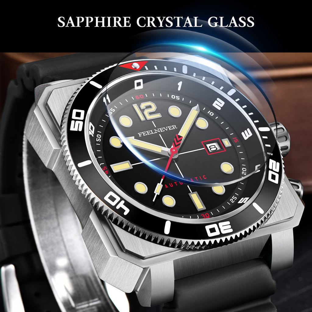 AbyssRift 100M Automatic Dive Watch 49mm Miyota 8215 Sapphire Crystal