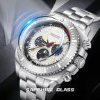 AbyssStorm 100M Dive Chronograph Watch Japanese Quartz Sapphire Crystal 46mm