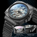 AbyssMech Skeleton Automatic — Sapphire Crystal, 46mm Steel