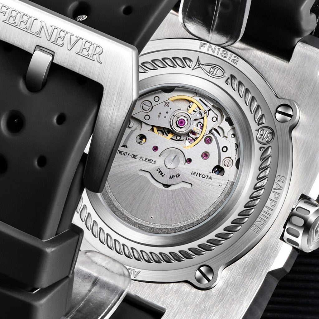 AbyssRift 100M Automatic Dive Watch 49mm Miyota 8215 Sapphire Crystal