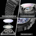 AbyssMech Skeleton Automatic — Sapphire Crystal, 46mm Steel