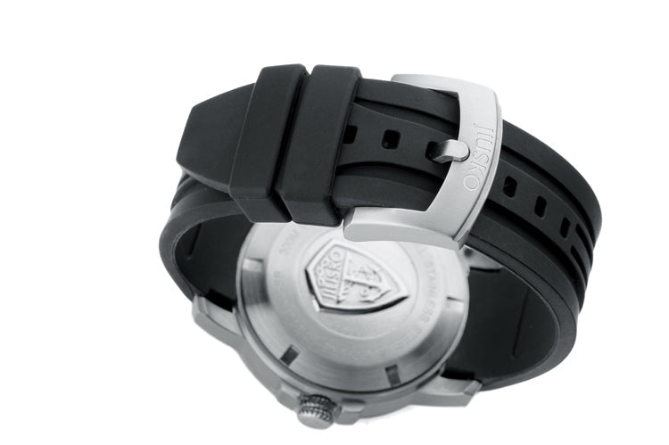 TitanPro 300M black silicone strap and pin-buckle clasp