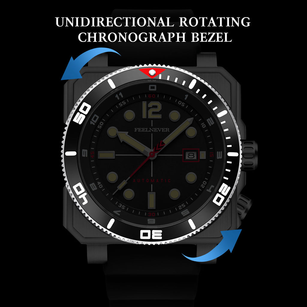 AbyssRift 100M Automatic Dive Watch 49mm Miyota 8215 Sapphire Crystal