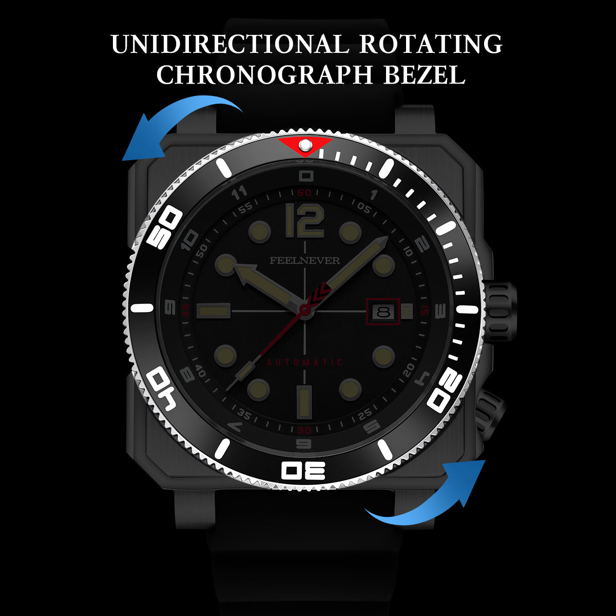 AbyssRift 100M Automatic Dive Watch 49mm Miyota 8215 Sapphire Crystal